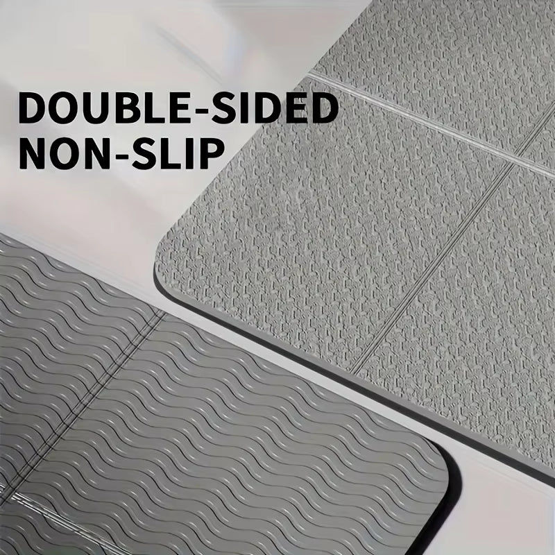 Foldable Yoga Mat TPE 61X183Cm Non-Slip Portable Exercise Mat Lightweight Gym Camping Sleeping Pad Waterproof Easy Clean