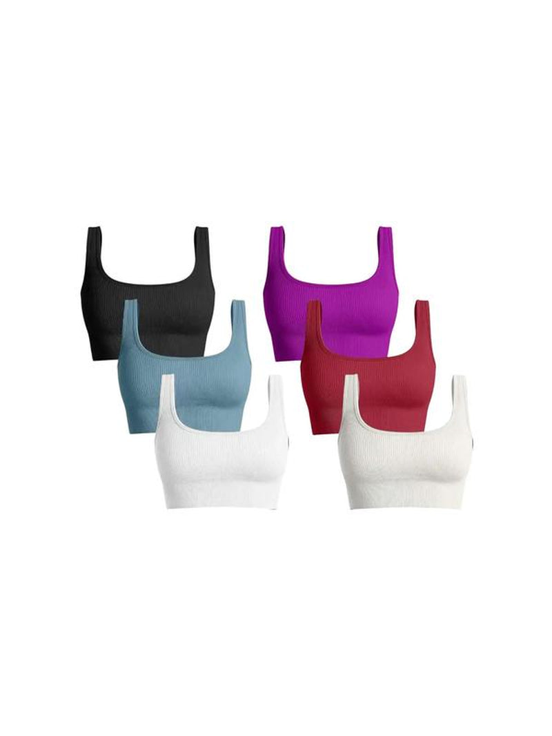 Women'S Solid Sports Bra, Sporty Comfort Breathable Lingerie Top for Yoga Gym Workout, Women'S Sports Clothing for All Seasons, Sporty Breathable Bras