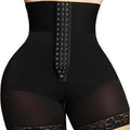 Strapless Fajas Colombianas for Women Tummy Control Body Shaper Shorts with Butt Lifter & Zipper Crotch High Waist Lace Trim