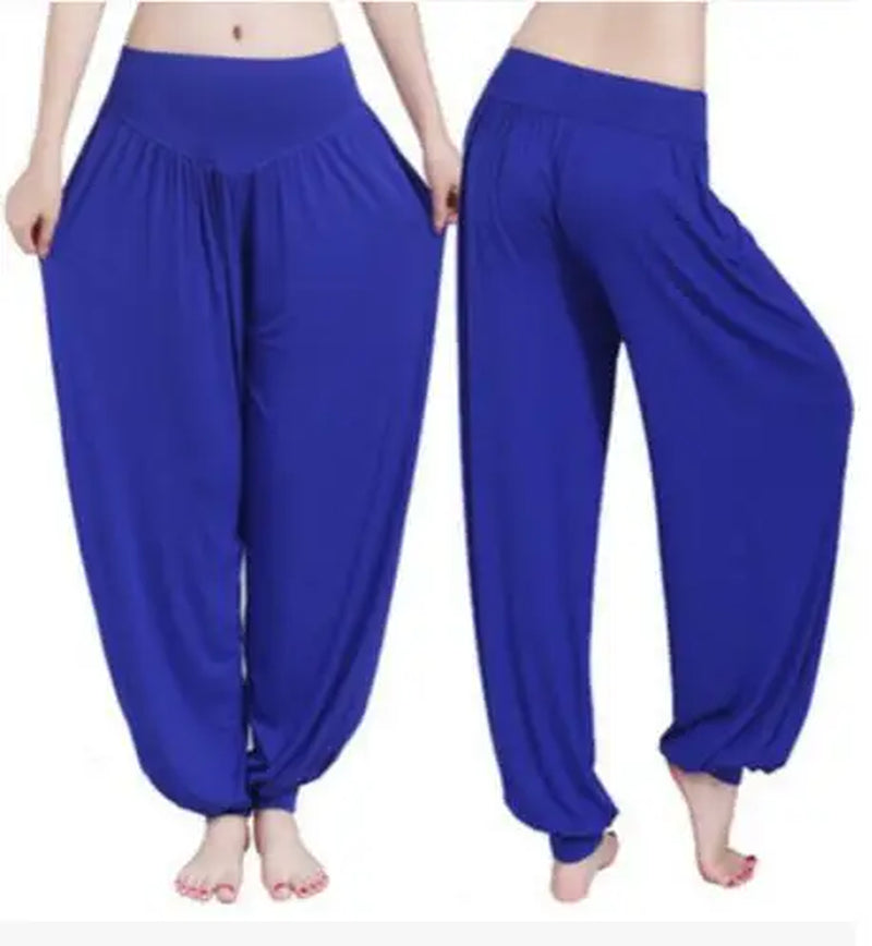 Women Yoga Pants Women plus Size Sports Pants Yoga Leggings Colorful Bloomers Dance Yoga Taichi Pants Modal Womentrousers