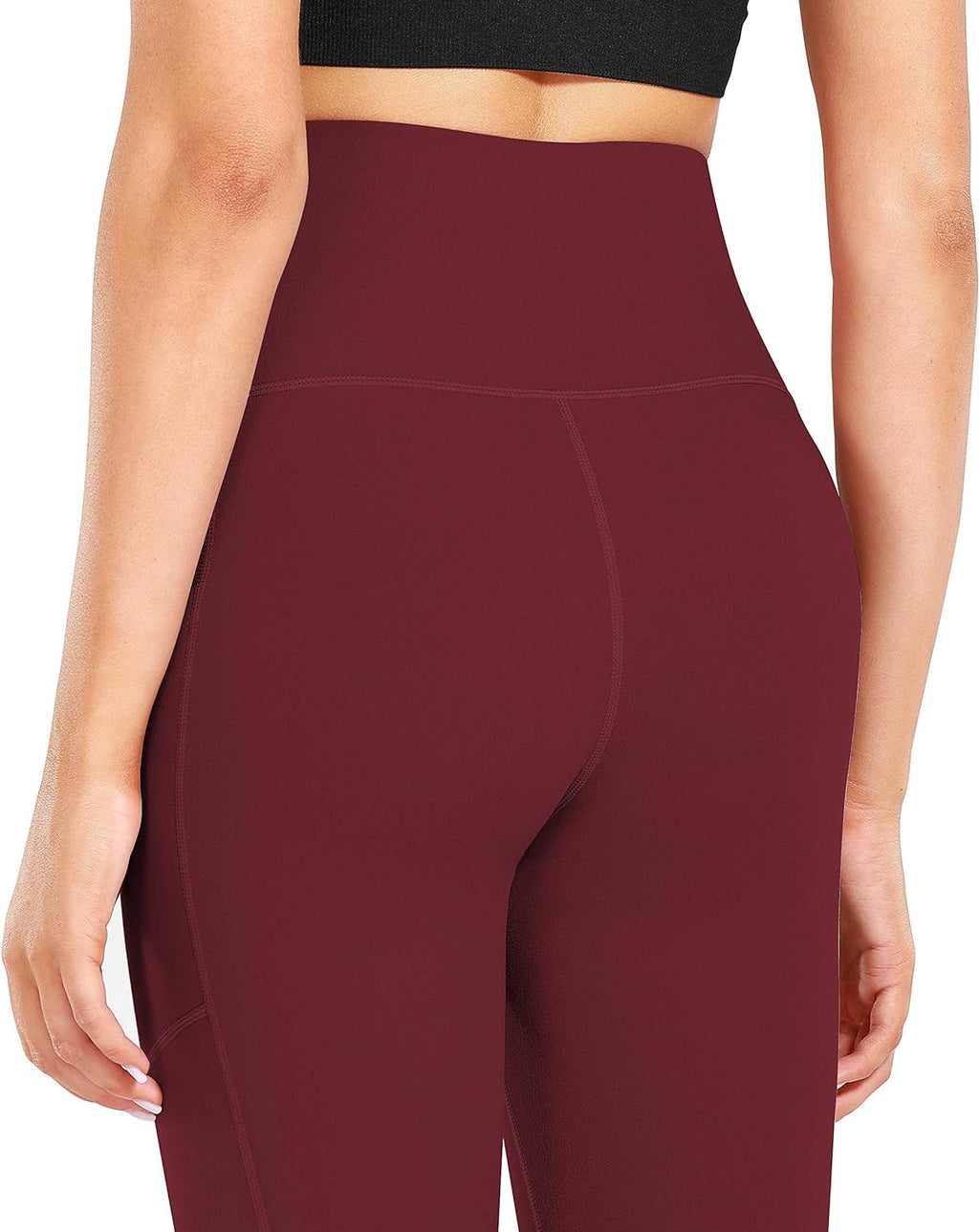 Fengbay High Waist Yoga Pants, Pocket Yoga Pants Tummy Control Workout Running 4 Way Stretch Yoga Leggings