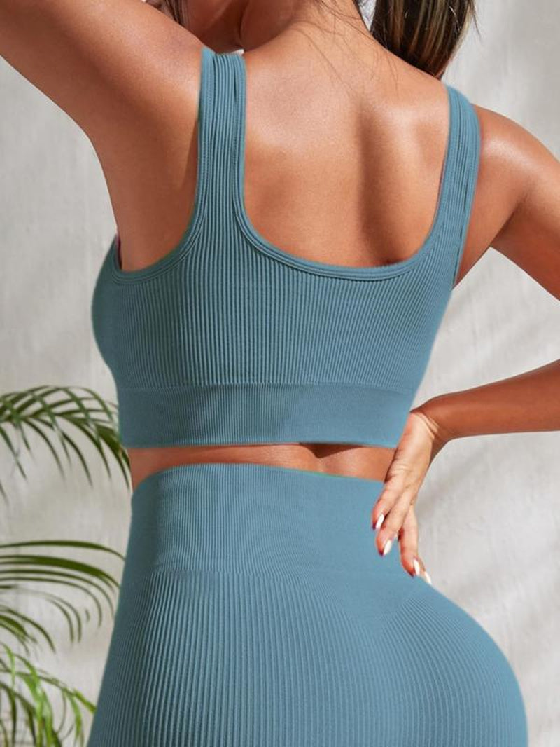 Women'S Solid Sports Bra, Sporty Comfort Breathable Lingerie Top for Yoga Gym Workout, Women'S Sports Clothing for All Seasons, Sporty Breathable Bras