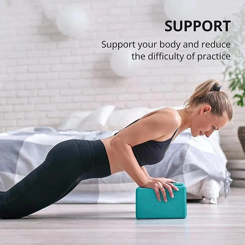 Yoga Block, Non-Slip Yoga Balance Fitness Dance Supplies, LINGPENG High Density Yoga Foam Block, Yoga & Pilates Supplies for Home & Gym, Yoga Equipment