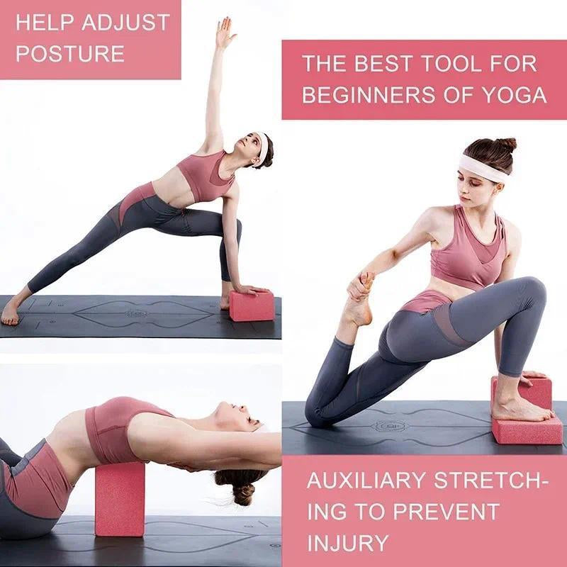 Yoga Block, Non-Slip Yoga Balance Fitness Dance Supplies, LINGPENG High Density Yoga Foam Block, Yoga & Pilates Supplies for Home & Gym, Yoga Equipment