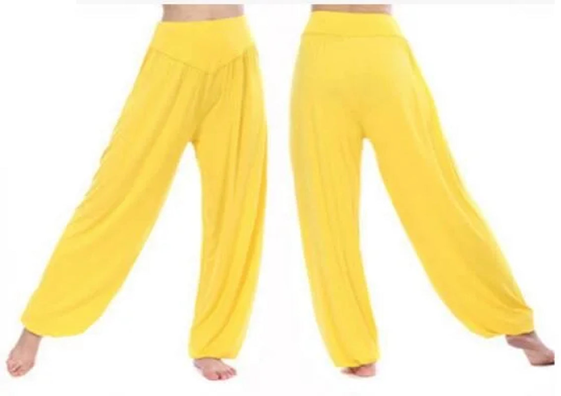 Women Yoga Pants Women plus Size Sports Pants Yoga Leggings Colorful Bloomers Dance Yoga Taichi Pants Modal Womentrousers