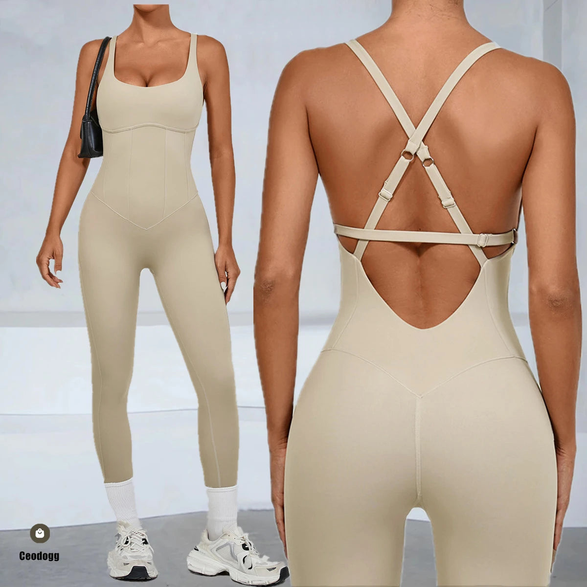 Elevate Your Workout with the Adjustable Back Women's Bodysuit - Stylish Corset Yoga Set for Ultimate Comfort and Support