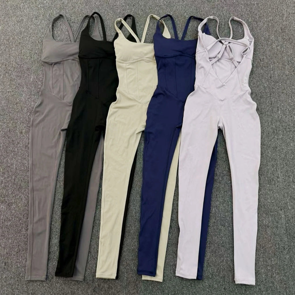 Elevate Your Workout with the Adjustable Back Women's Bodysuit - Stylish Corset Yoga Set for Ultimate Comfort and Support