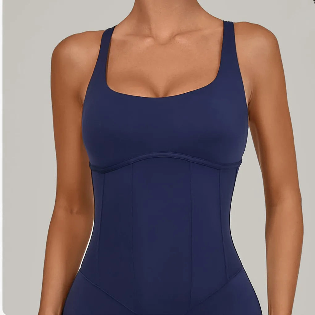 Elevate Your Workout with the Adjustable Back Women's Bodysuit - Stylish Corset Yoga Set for Ultimate Comfort and Support
