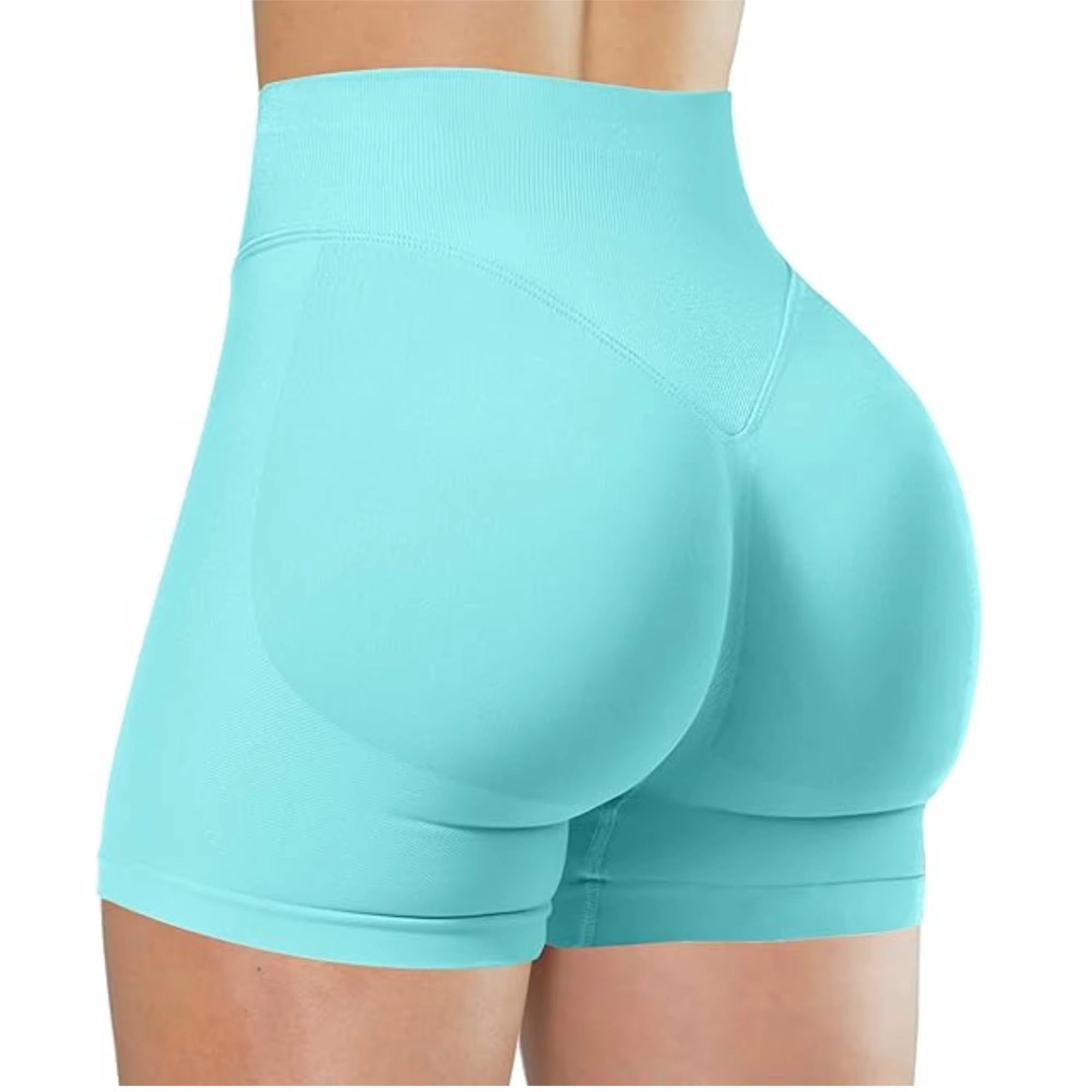 Summer High Waisted Yoga Shorts Fashionable and Sexy Running Fitness Pants Solid Color Yoga Leggings