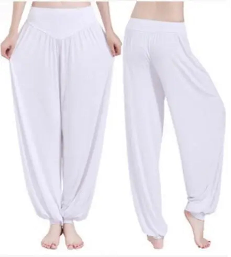 Women Yoga Pants Women plus Size Sports Pants Yoga Leggings Colorful Bloomers Dance Yoga Taichi Pants Modal Womentrousers