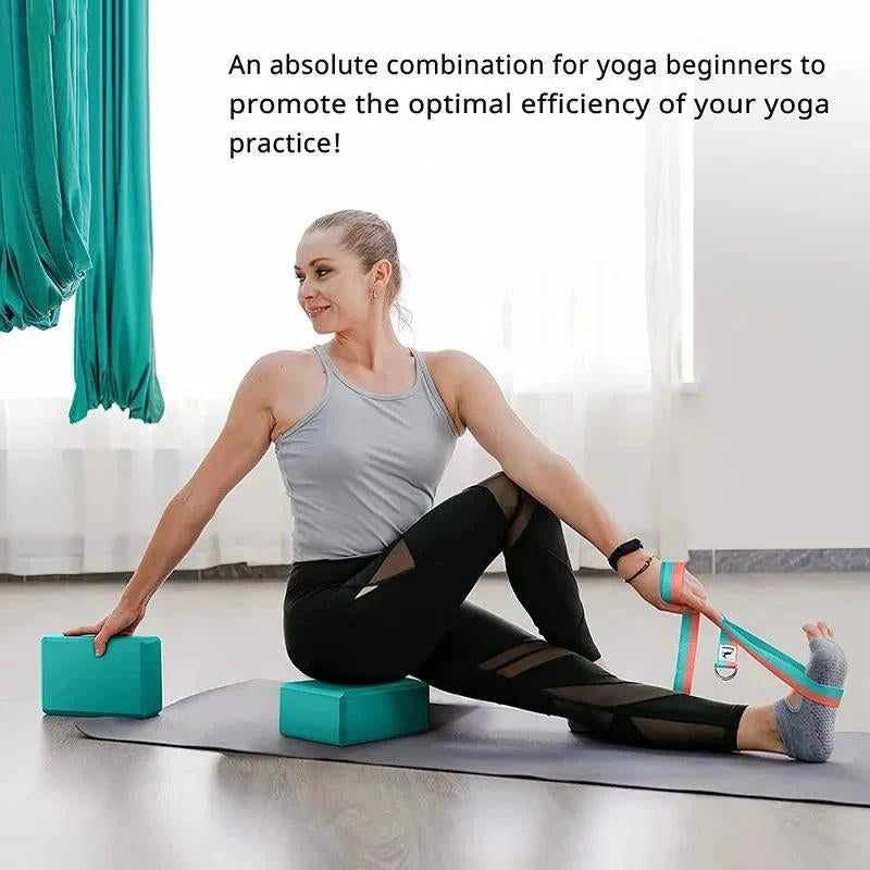 Yoga Block, Non-Slip Yoga Balance Fitness Dance Supplies, LINGPENG High Density Yoga Foam Block, Yoga & Pilates Supplies for Home & Gym, Yoga Equipment